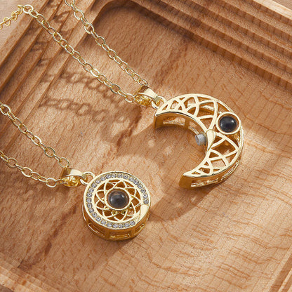 Collar sol & luna | TE AMO EN 100 IDIOMAS